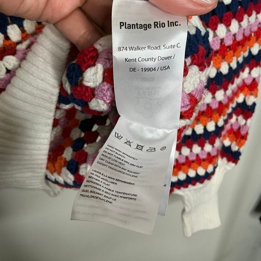Farm Rio Knit Multi Color Sweater | Medium - Picture 11 of 12